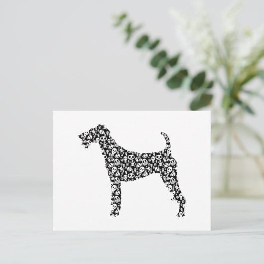 Irish Terrier Postkarte (Stehend Vorderseite)