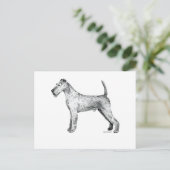 Irish Terrier Postkarte (Stehend Vorderseite)