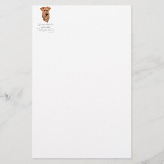 Irish Terrier Rainbow Bridge Briefpapier (Vorderseite)