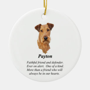 Irish-Terrier-Rainbow-Bridge-Keramik-Ornament Keramik Ornament