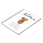 Irish Terrier Rainbow Bridge Notizblock (Linke Seite)