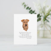 Irish Terrier Rainbow Bridge Postkarte (Stehend Vorderseite)