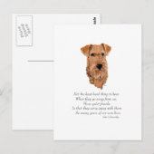 Irish Terrier Rainbow Bridge Postkarte (Vorne/Hinten)