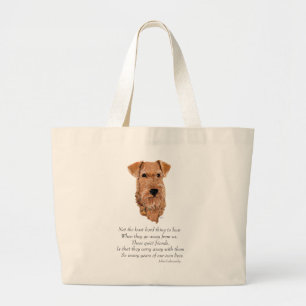 Irish Terrier Regenbogenbrücke Jumbo Stoffbeutel