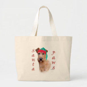 Irish Terrier Santa Paws Jumbo Stoffbeutel