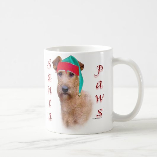Irish Terrier Santa Paws Kaffeetasse (Rechts)