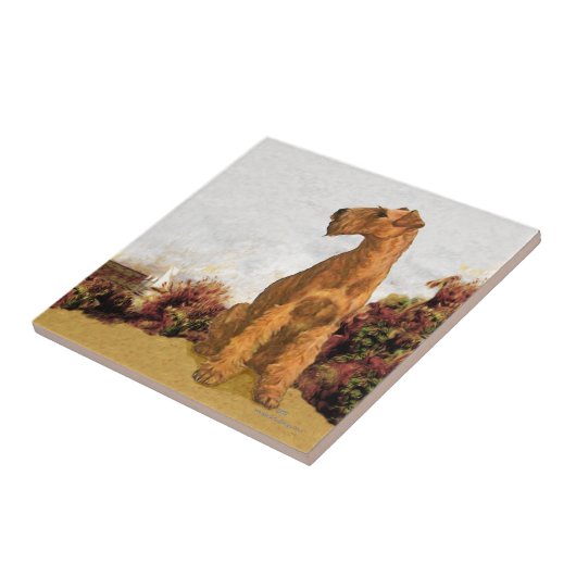 Irish Terrier Seaside Fliese (Seite)