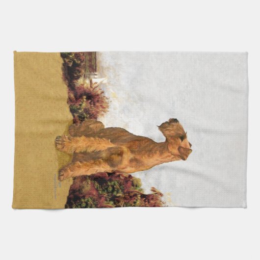 Irish Terrier Seaside Handtuch (Horizontal)