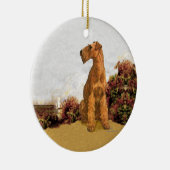 Irish Terrier Seaside Keramik Ornament (Rechts)