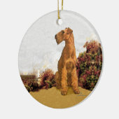Irish Terrier Seaside Keramik Ornament (Links)