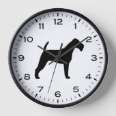 Irish Terrier Silhouette mit Nummern und Minuten Uhr (Vorderseite)
