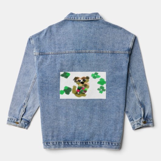 Irish-Terrier St. Patrick’s Day Spaß Jeansjacke (Rückseite)