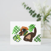 Irish Terrier st Patrick Style Postkarte (Stehend Vorderseite)