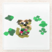  Irish terrier St Patrick's day fun Glasuntersetzer (Vorderseite)