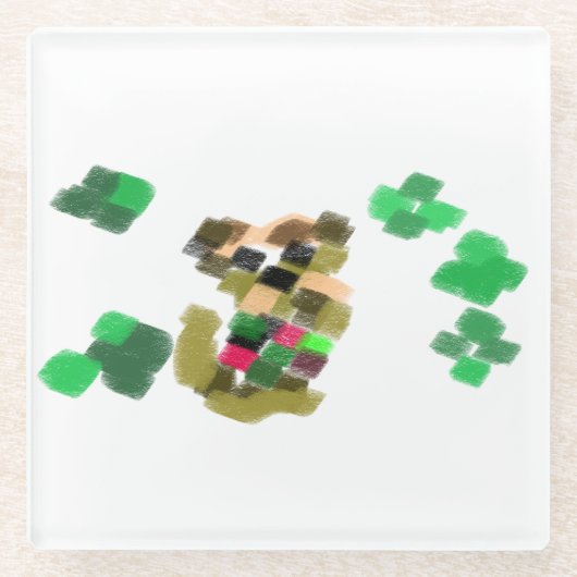  Irish terrier St Patrick's day fun Glasuntersetzer (Vorderseite)