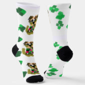  Irish terrier St Patrick's day fun Socken (Gewinkelt)