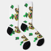  Irish terrier St Patrick's day fun Socken (Rechts)