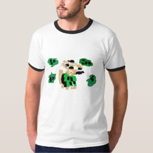 Irish Terrier trägt grünes St. Patrick T-Shirt