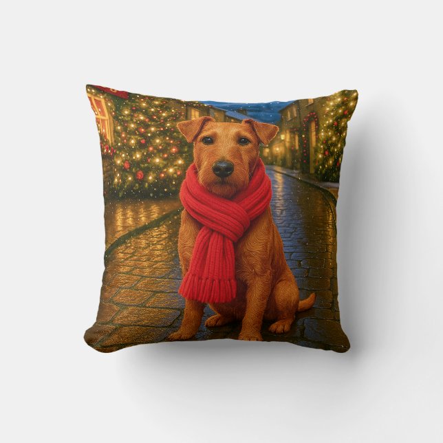 Irish-Terrier-Urlaub  Kissen (Vorderseite)