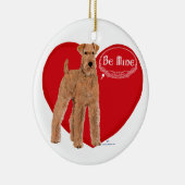 Irish Terrier Valentine Keramik Ornament (Rechts)