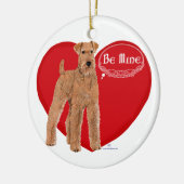 Irish Terrier Valentine Keramik Ornament (Links)