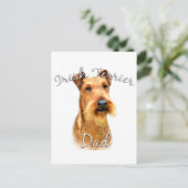 Irish Terrier Vater 2 Postkarte (Stehend Vorderseite)