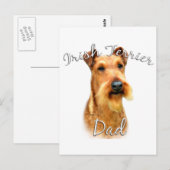 Irish Terrier Vater 2 Postkarte (Vorne/Hinten)