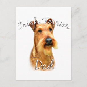 Irish Terrier Vater 2 Postkarte