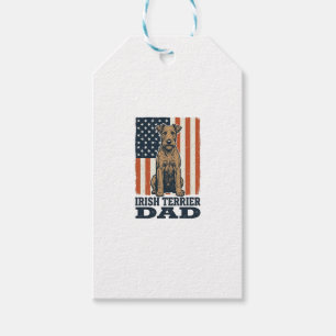 Irish Terrier Vater Patriotisch Vintage Geschenkanhänger