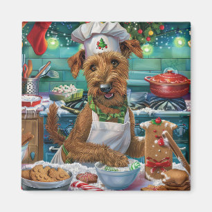 Irish Terrier Weihnachtsbäckerei: Festliches Weihn Magnet
