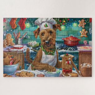 Irish Terrier Weihnachtsbäckerei: Festliches Weihn Puzzle
