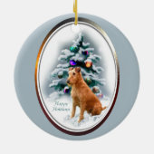Irish Terrier Weihnachtsgeschenke Ornament (Hinten)