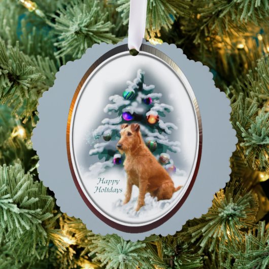 Irish Terrier Weihnachtsgeschenke Ornament Karte (Insitu (Baum))