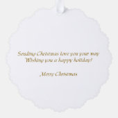 Irish Terrier Weihnachtsgeschenke Ornament Karte (Rückseite)