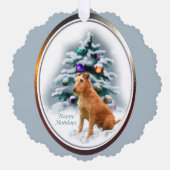 Irish Terrier Weihnachtsgeschenke Ornament Karte (Vorderseite)