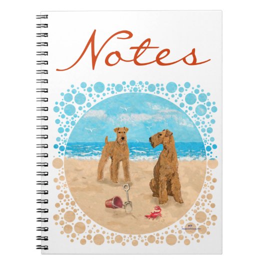 Irish Terriers Beach Notizblock (Vorderseite)