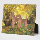 Irish Terriers Golden Autumn Fotoplatte (Seite)
