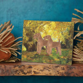 Irish Terriers Golden Autumn Fotoplatte (Seite)