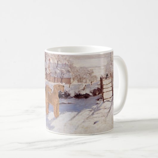 Irish Terriers im Winter Kaffeetasse (VorderseiteRechts)