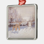 Irish Terriers im Winter Ornament Aus Metall (Links)