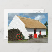 Irish Thatched Hütte Postcard Postkarte (Vorne/Hinten)