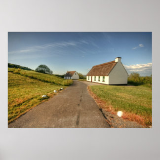 Irish Thatched Hütten Poster