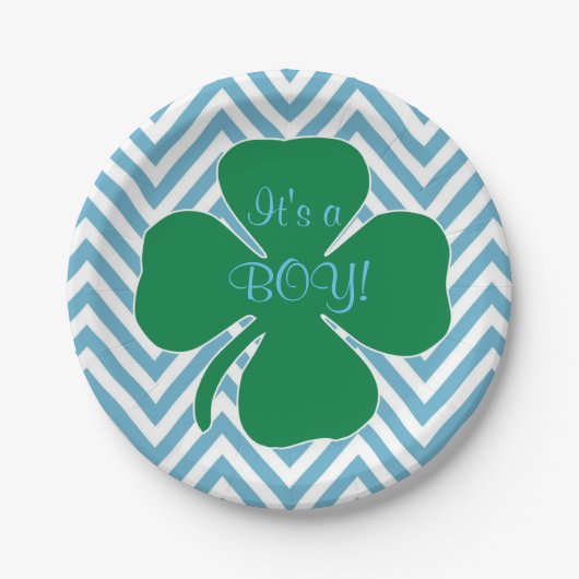 Irish Theme "It a Boy" Paper-Teller Pappteller (Vorderseite)