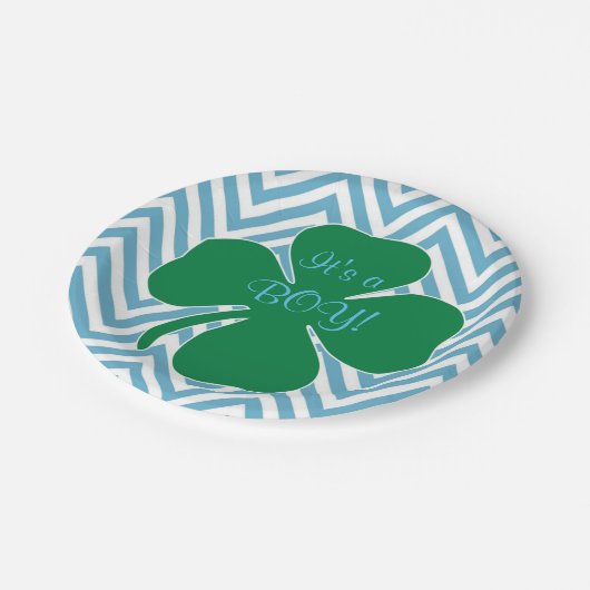 Irish Theme "It a Boy" Paper-Teller Pappteller (Schrägansicht)