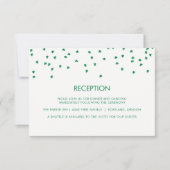 Irish Theme Wedding Kleeblatt Confetti | EMPFANG Einladung (Vorderseite)