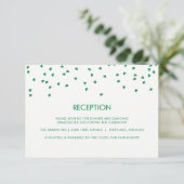 Irish Theme Wedding Kleeblatt Confetti | EMPFANG Einladung (Stehend Vorderseite)