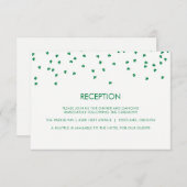 Irish Theme Wedding Kleeblatt Confetti | EMPFANG Einladung (Vorne/Hinten)