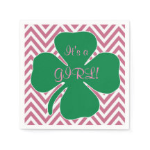 Irish Themed Girl Baby Dusche Napkins
