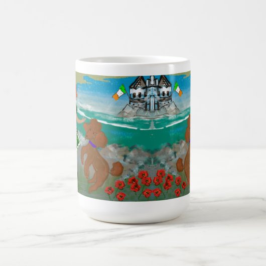Irish Themed Poodle Coffee Cup Kaffeetasse (Mittel)