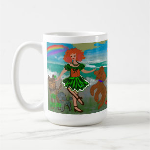 Irish Themed Poodle Coffee Cup Kaffeetasse